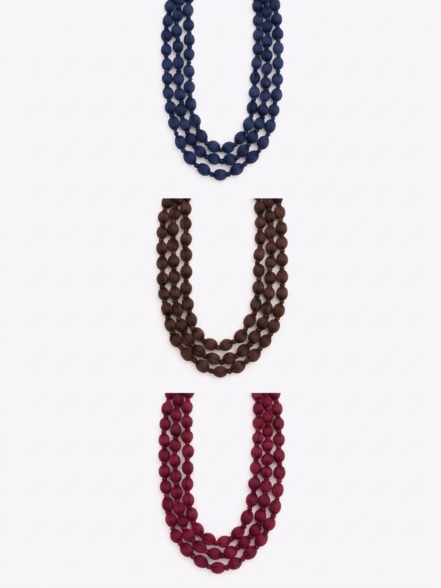 Collar multihilo de cuentas en varios colores